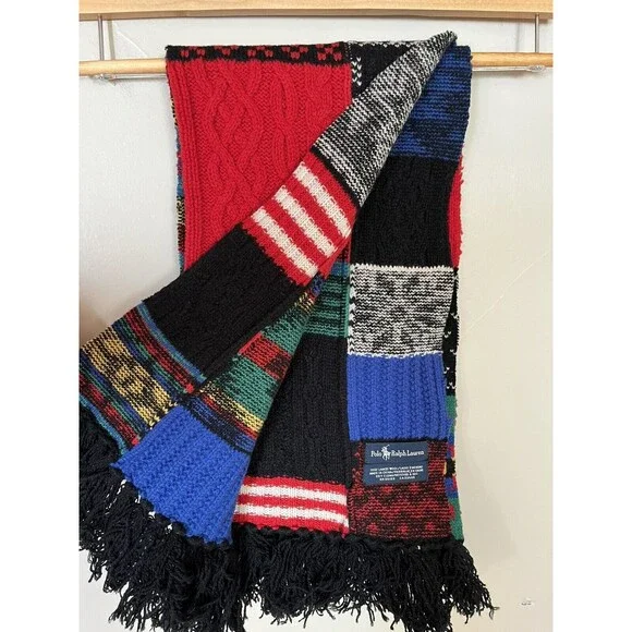 Vintage Polo Ralph Lauren 100% Lambs Wool Tight Knit Holiday Winter Patch - Picture 2 of 6